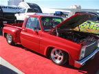 red truck at sema show